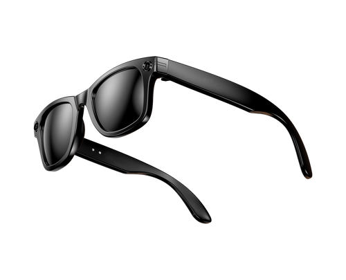 ULMIED W610T smart camera glasses with sunglasses lenses, angled view